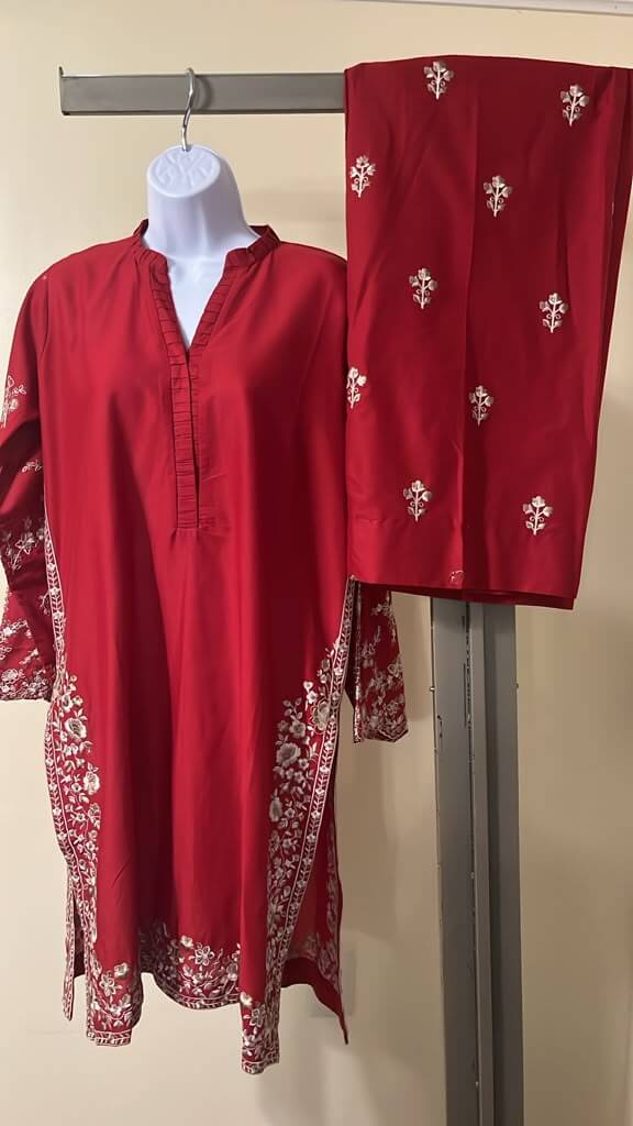 2 Piece Embroidered Agha Noor Suit-Medium